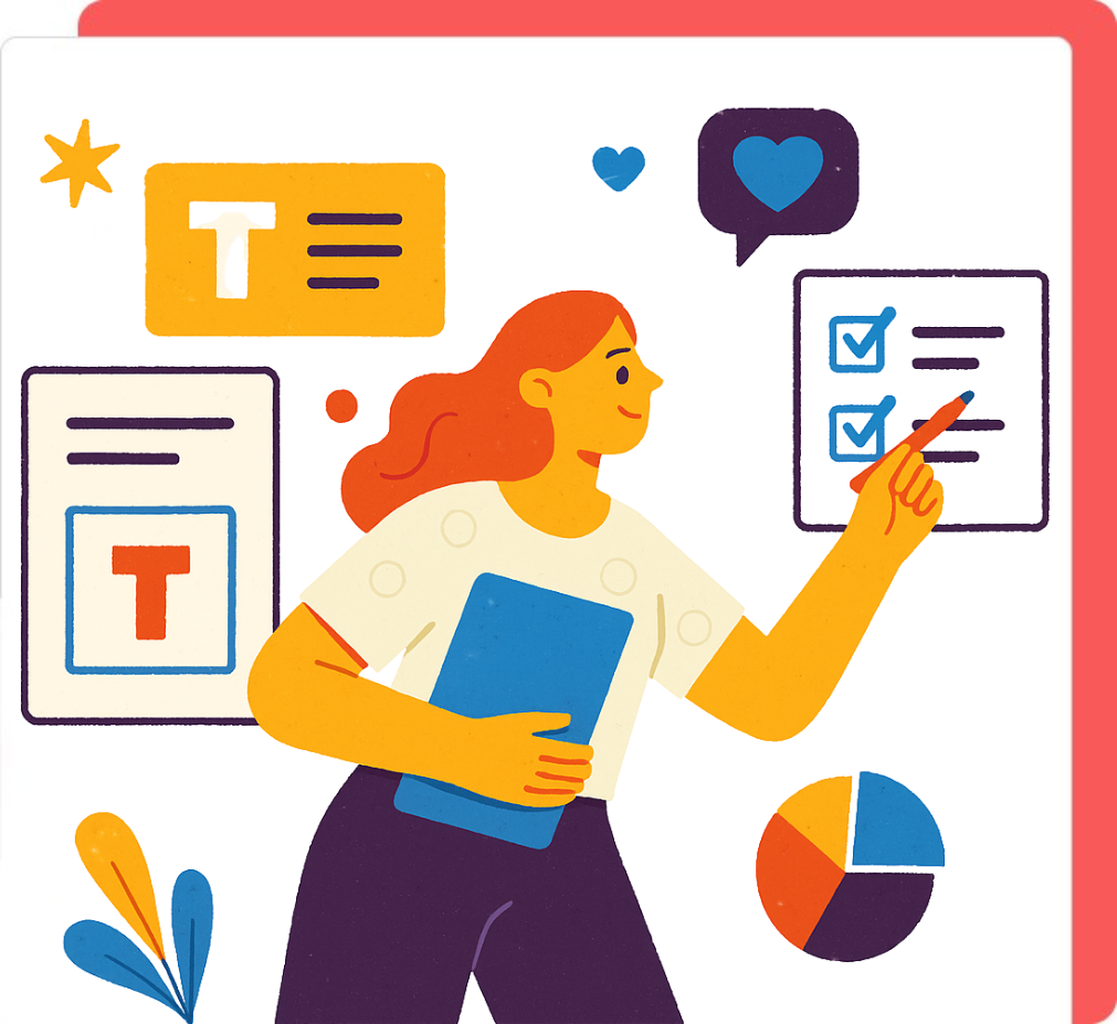 Marketing content illustration